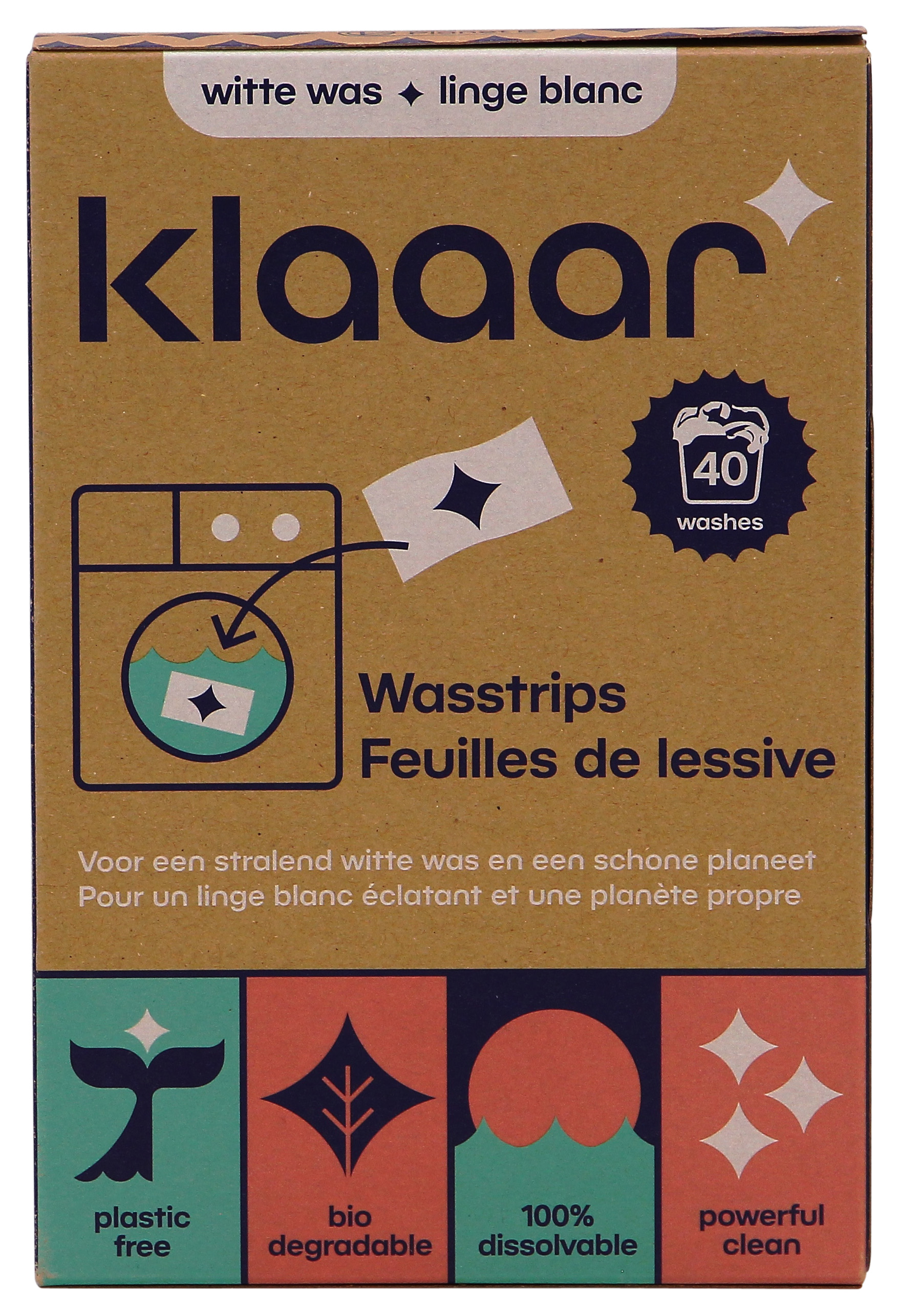 Klaaar wasstrips witte was